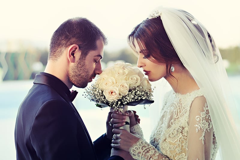 Boho Chic Wedding Couple